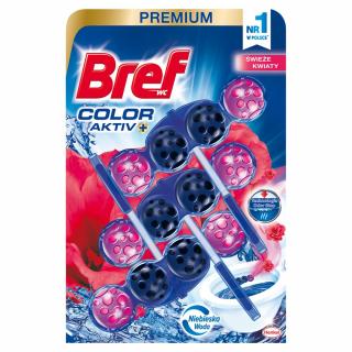 Bref Color Aktiv Odor Stop Świeże Kwiaty kulki zawieszka do WC  3x50g