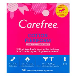 Carefree Cotton Feel Flexiform wkładki higieniczne 56szt