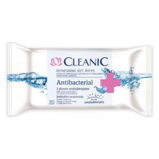 Cleanic Antibacterial chusteczki nawilżane antybakteryjne do rąk i ciała 15szt.