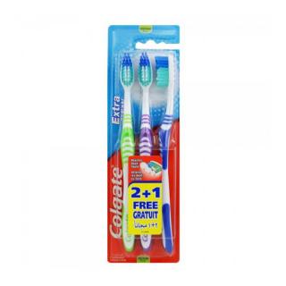 Colgate Extra Clean Medium szczoteczka do zębów średnia 3szt.