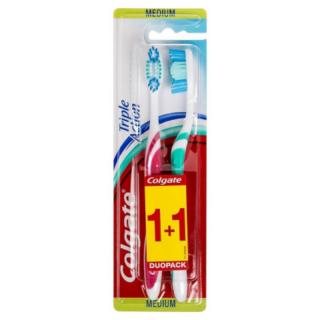 Colgate Triple Action Medium szczoteczka do zębów średnia 2szt.