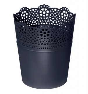 Doniczka Lace antracyt DLAC180 18cm