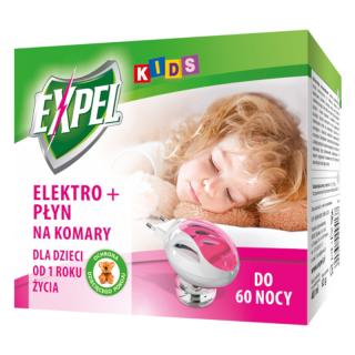Expel kids elektro + płyn na komary dla dzieci 60 nocy