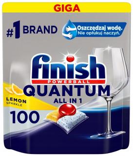 Finish Powerball Quantum All in 1 Kapsułki do zmywarki Lemon 100 szt