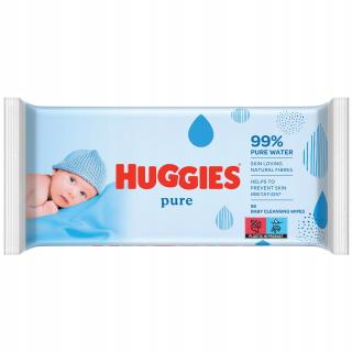 Huggies Pure Chusteczki nawilżane wodą 56szt