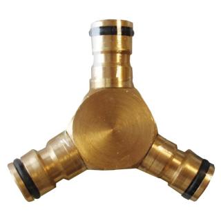 Khayner mosiężny trójnik rozdzielacz 1/2" 5/8" 3/4"