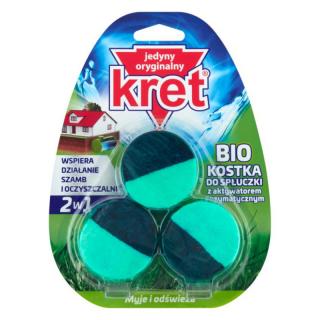 Kret Bio kostka do spłuczki z aktywatorem enzymatycznym 3x50g