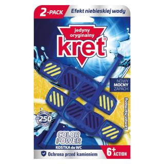 Kret Color Power Lemon Harmony zawieszka do WC 2x40g