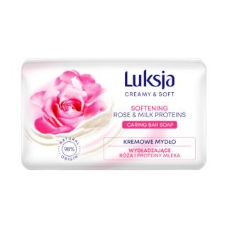 Luksja róża i proteiny mleka mydło w kostce 90g