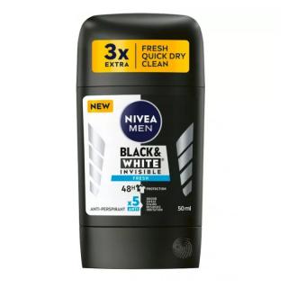 Nivea Men BlackWhite Invisible Fresh antyperspirant w sztyfcie 50ml