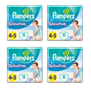 Pampers Splashers pieluszki do kąpieli na basen rozmiar 4-5 9-15kg 4x11szt.