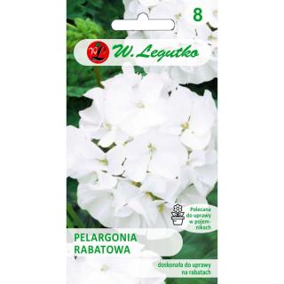 Pelargonia rabatowa Gama F1 biała Legutko 0,05g