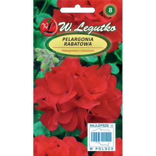 Pelargonia rabatowa Gama F1 czerwona Legutko 0,05g