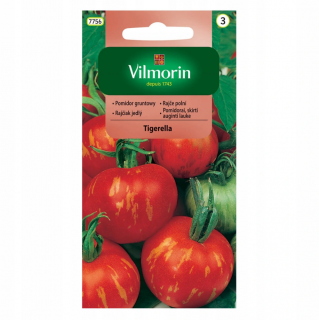 Pomidor gruntowy i pod osłony, wysoki, czerwony, wczesna o stałym wzroście TIGERELLA Vilmorin 0,5g