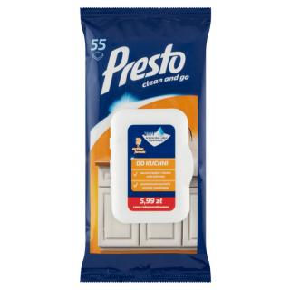 Presto Do Kuchni nawilżane chusteczki 55szt.