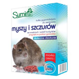 Sumin trutka granulowana na myszy i szczury 1kg