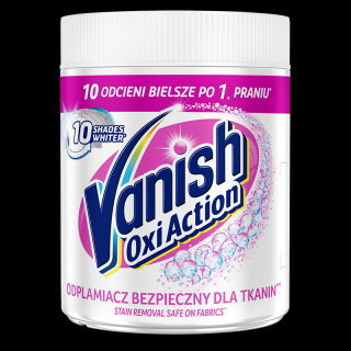 Vanish Oxi Action Proszek  wielofunkcyjny odplamiacz do białych tkanin 470g