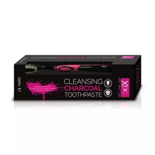 Xpel Charcoal pasta do zębów czarna z węglem aktywnym + szczoteczka 100ml