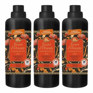 Zestaw 3x Tesori d'Oriente Japanese Rituals  płyn do płukania tkanin Tsubaki e Peonia  760ml