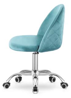 Krzesło obrotowe GLORIA OFFICE LIGHT BLUE VELVET