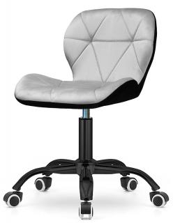 Krzesło obrotowe VASTO OFFICE VELVET BLACK + GREY SMOKE
