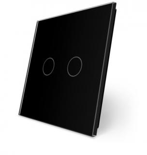 P2 Podwójny czarny panel szklany WELAIK