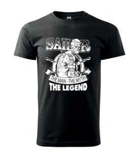 Koszulka żeglarska, T-shirt, czarna, black, 4XL, Poeye the man, the myth, the legend dla żeglarza dla marynarza