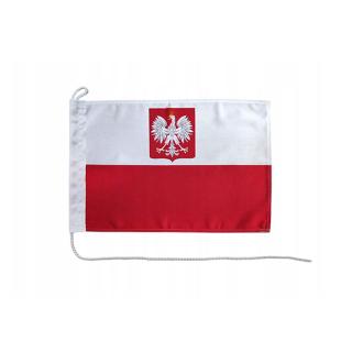 Polska flaga państwowa z godłem Bandera polska BANDERA 65 x 40 cm