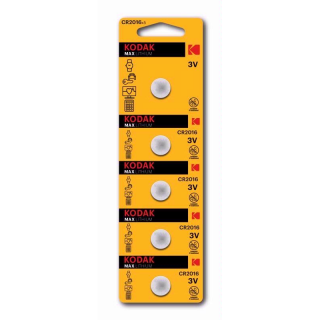 Bateria guzikowa Kodak Max Lithium CR2016 5szt