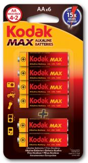 Baterie alkaiczne Kodak Ultra Max KAA LR6x4 + 2szt
