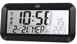 Duży zegar budzik z DCF, z funkcją pomiaru temperatury Trevi OM3528 black
