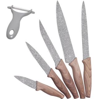 Komplet noży z obieraczką do warzyw Kamille KM5043