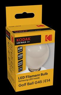 Żarówka Kodak LED kulka G45/E14 4/40W ciepła barwa