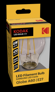 Żarówka ozdobna Bulb Kodak LED A60/E27 4/40W ciepła barwa