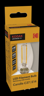 Żarówka ozdobna świeczka Kodak LED C37/E14 4/40W ciepła barwa