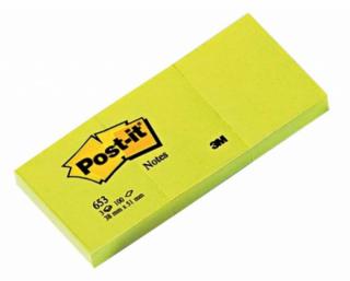 Bloczek POST-I żółty 38 X 51 mm 3 bloczki po 100 kartek, samoprzylepny - X02538A