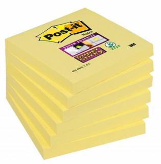 Bloczek POST-IT SUPER STICKY żółty 76 X 76 mm 90 kartek - X02526