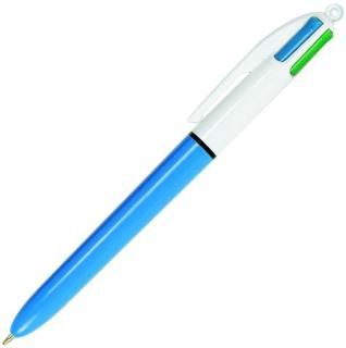 Długopis Automat. BIC biało-niebieski 4 COLOURS MEDIUM - X06326
