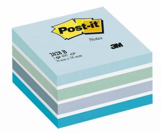 Kostka samoprzylepna POST-IT niebieska akwarylowa 76 X 76 mm 450 kartek - X02553