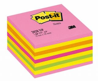 Kostka samoprzylepna POST-IT różowa cukierkowa 76 X 76 mm 450 kartek - X02556