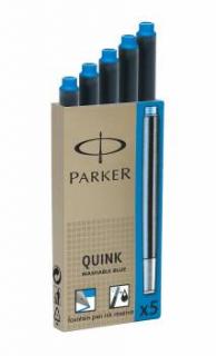 Naboje atramentowe niebieskie zmywalne PARKER QUINK 5 sztuk - X05094