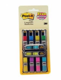 Zakładki POST-IT 12*43mm + 12*43mm mix kolor (8 X 20 + 2 X 20) - X04443