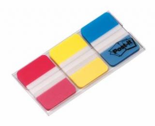 Zakładki POST-IT silne 25 X 38 mm (żółte/czerwone/niebieskie) X 22 szt. - X04449