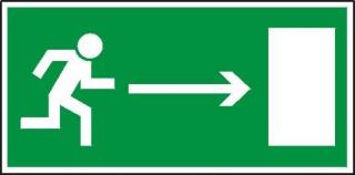 Znak - kierunek do wyjścia drogi ewakuacyjnej w prawo - X02921