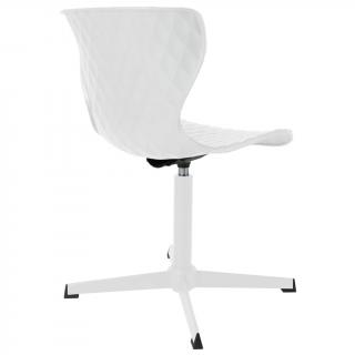 Krzesło obrotowe CROW METAL, białe  1100264
