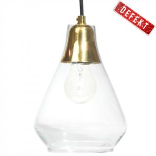 Lampa sufitowa ze szklanym kloszem, średnica 17 cm DEFEKT  400126d