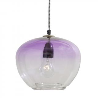 Lampa wisząca szklana, fioletowa  15450