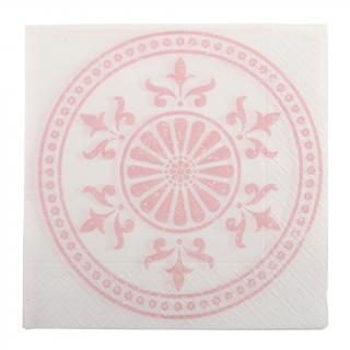 Serwetki papierowe CIRCLE, wzór różowy, opk. 20 szt.  9507-07