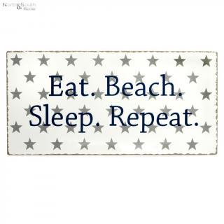 Tabliczka metalowa EAT. BEACH. SLEEP. REPEAT.  1481300/3