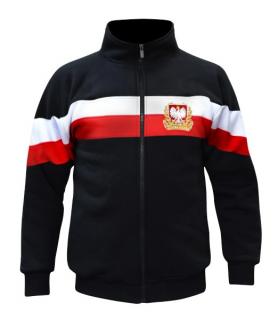 Bluza patriotyczna rozpinana "Polska" czarna